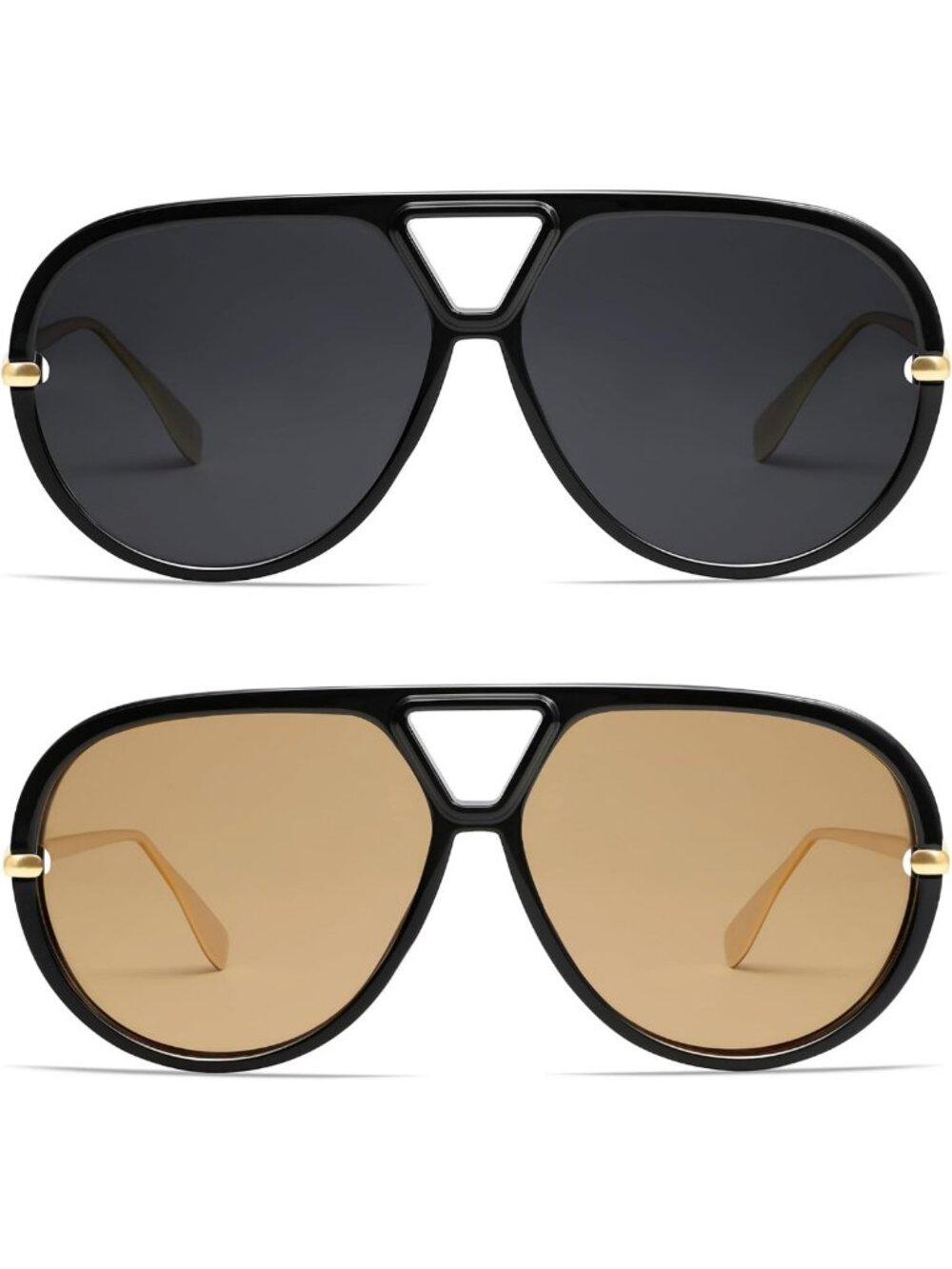 Oversized Polarized Aviator Sunglasses for Women & Men - Stylish UV Protection